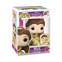 FUNKO POP! Disney Ultimate Princess BELLE GOLD with PIN #221 [FUNKO SHOP EXCLUSIVE]