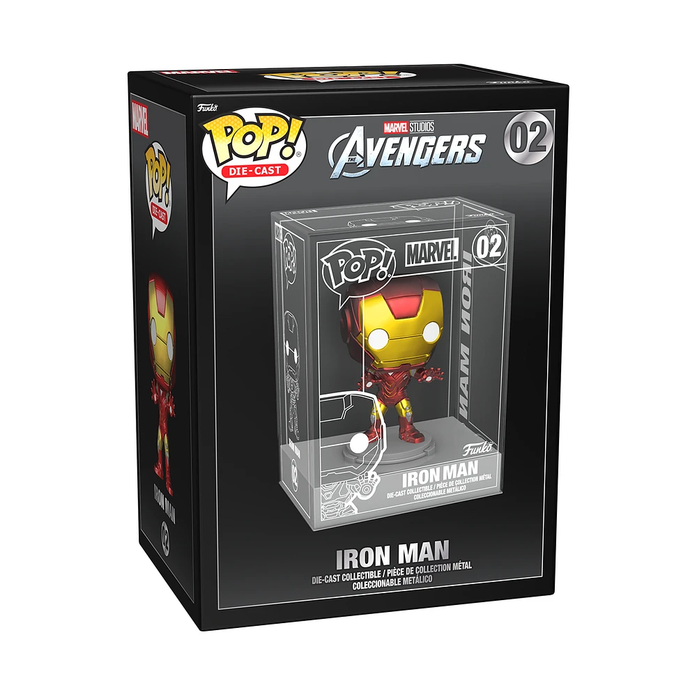 Funko Pop! DIE CAST IRON MAN with HARD CASE AVENGERS *FUNKO SHOP EXCLUSIVE*