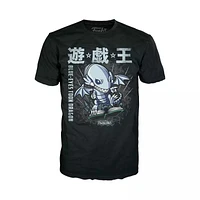 Funko Pop! and Tee: Yu-Gi-Oh Yugioh BLUE EYES TOON DRAGON METALLIC SILVER (Small - XXL) GAMESTOP EXCLUSIVE