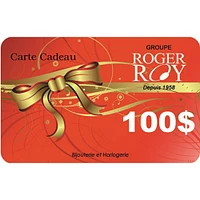 Cert.Cadeaux Valeure 100$ Roger Roy CCGR100