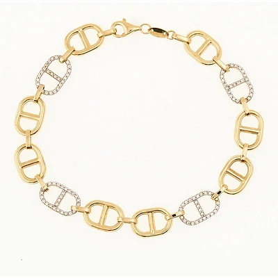 Bracelet 10 Kt Roger Roy B23HL0138-CZ-2T