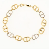 Bracelet 10 Kt Roger Roy B23HL0138-CZ-2T