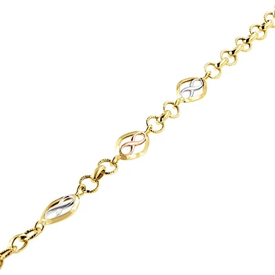 Bracelet 10 Kt Roger Roy BYC01-4334-2T