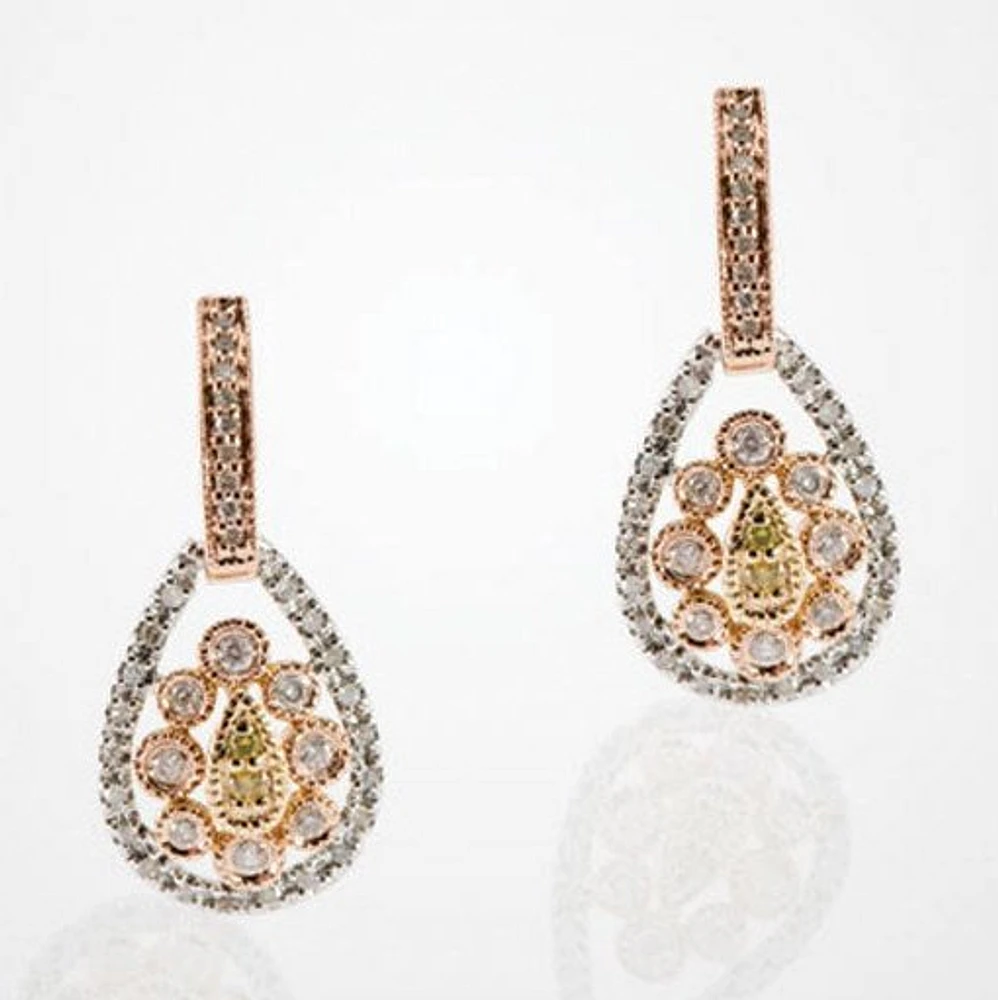 Boucles D’oreilles 14 Kt Roger Roy EA3851ADYDRW