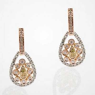 Boucles D’oreilles 14 Kt Roger Roy EA3851ADYDRW