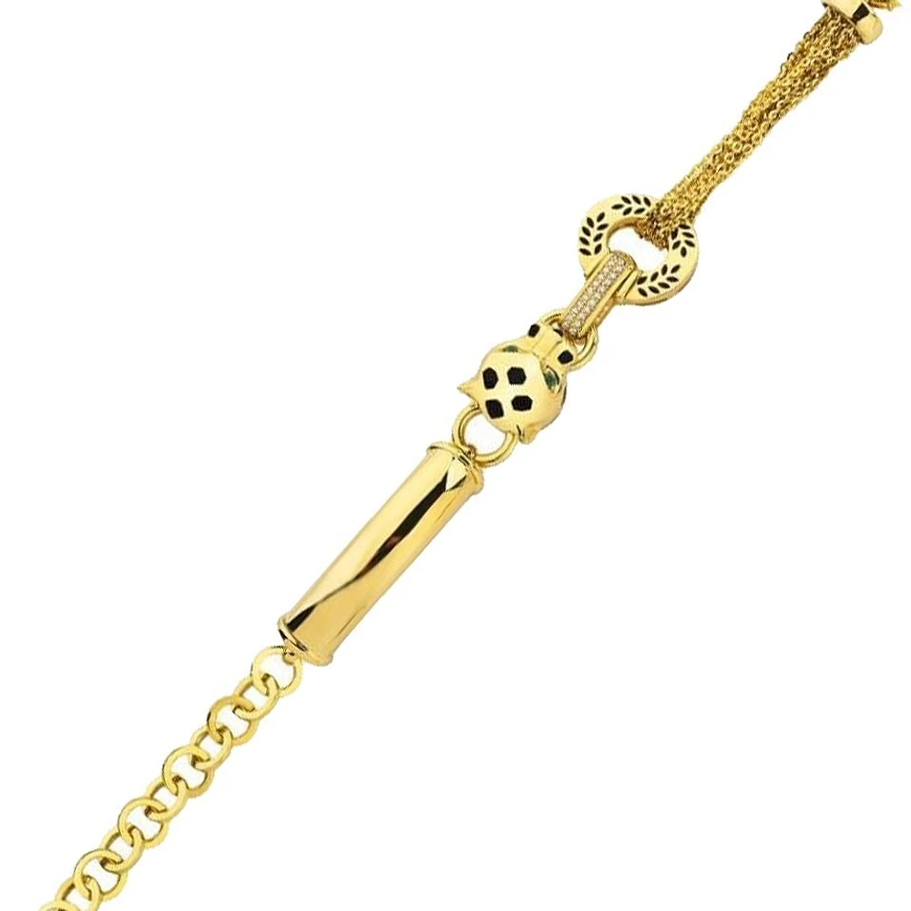 Bracelet 14 Kt Roger Roy B14-BLK86Y