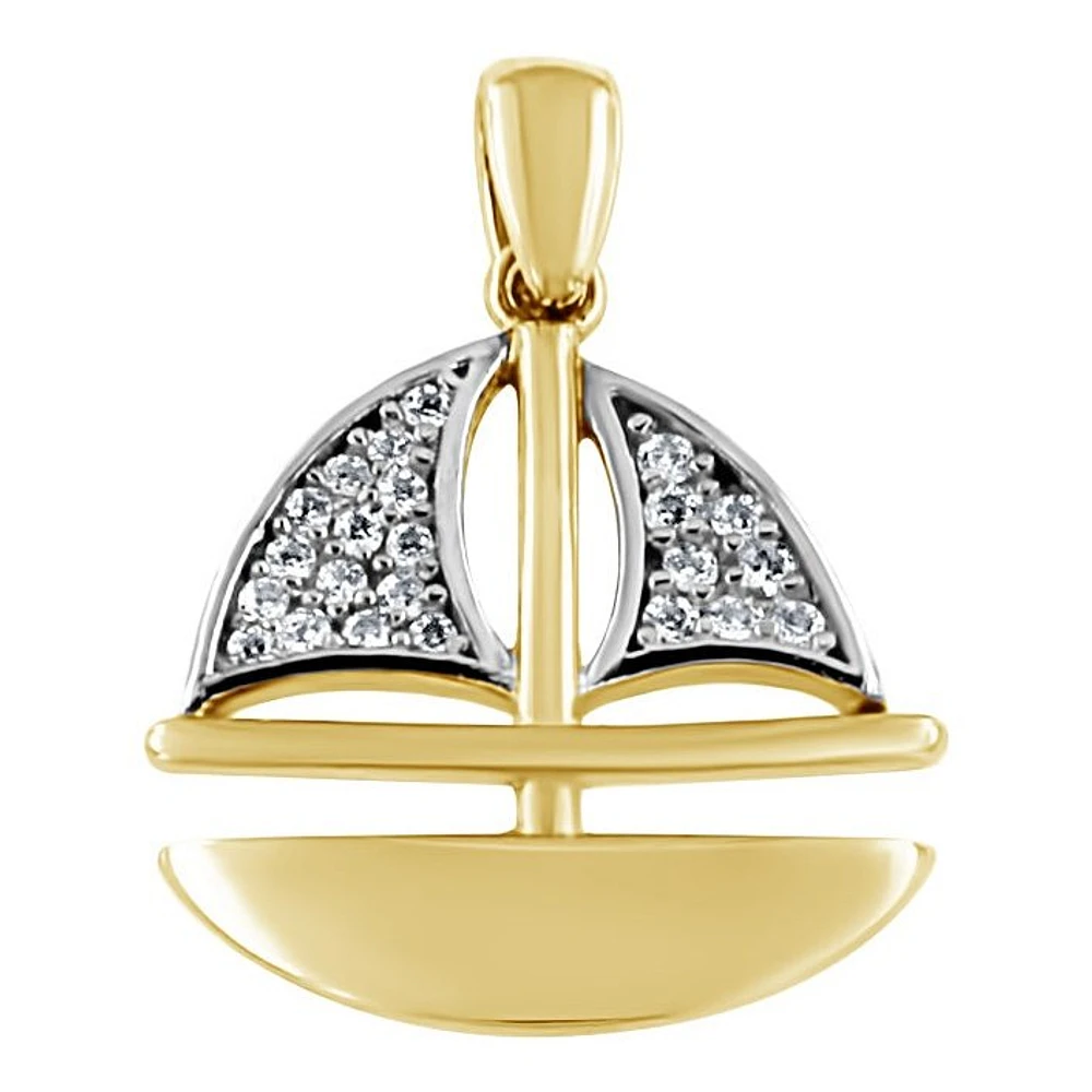 Pendentif 10 Kt Roger Roy PDD01-1178-2T
