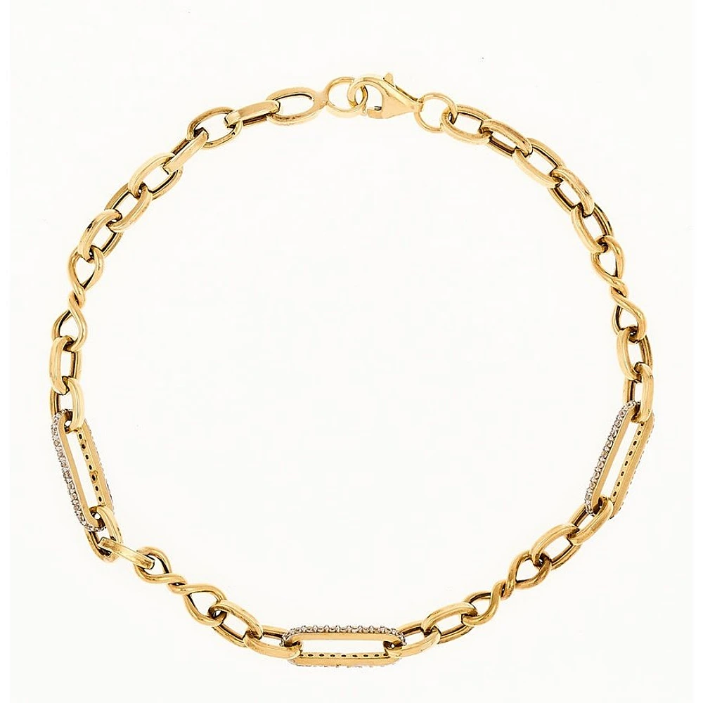 Bracelet 10 Kt Roger Roy B22HL0143-CZ-2T