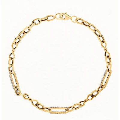 Bracelet 10 Kt Roger Roy B22HL0143-CZ-2T