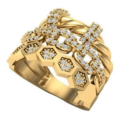 Bague 10 Kt Roger Roy RF3462