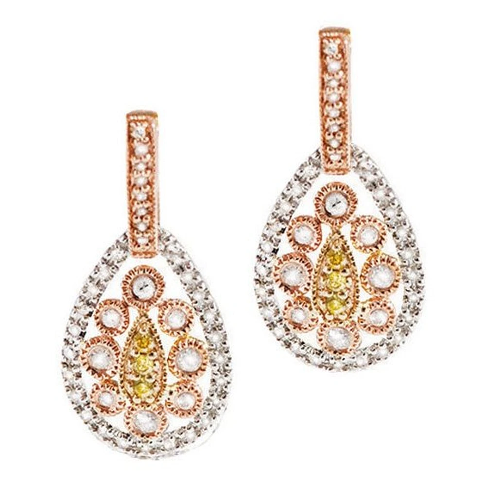 Boucles D’oreilles 14 Kt Roger Roy EA3851ADYDRW