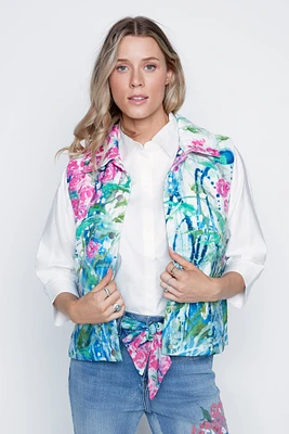 Le gilet à imprimé fleuri