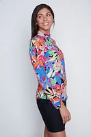 Floral print nylon top