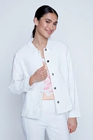 Solid bengaline jean style jacket