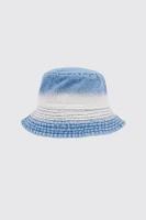 Ombre denim bucket hat