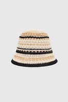 Striped straw hat