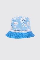 Floral print bucket hat