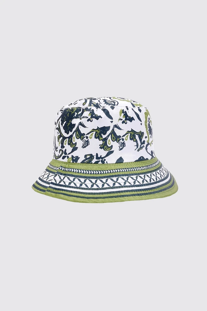 Paisley print bucket hat