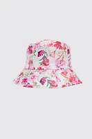 Floral print bucket hat