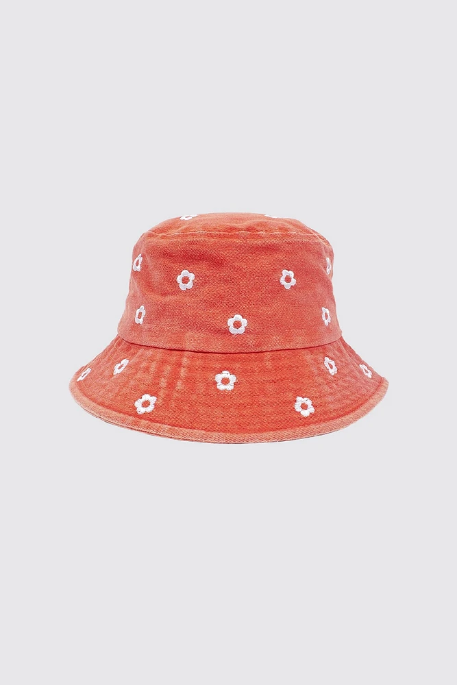 Daisy floral bucket hat