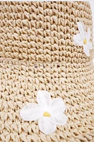 Crochet hat with flowers