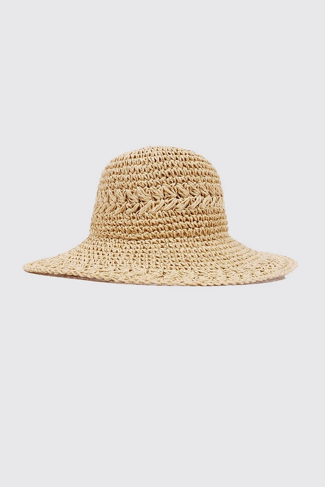 Hand crochet sun hat