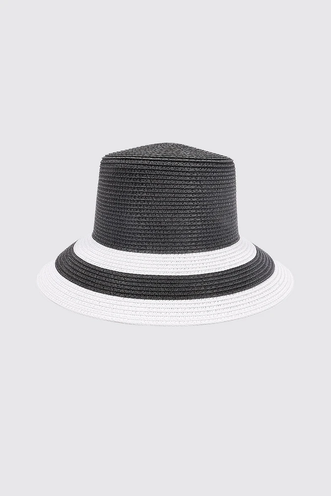 Stripe sun bucket hat
