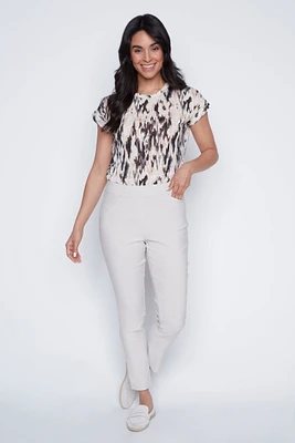 Skinny leg twill pant