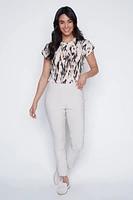 Skinny leg twill pant