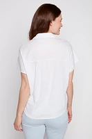 Knot front blouse