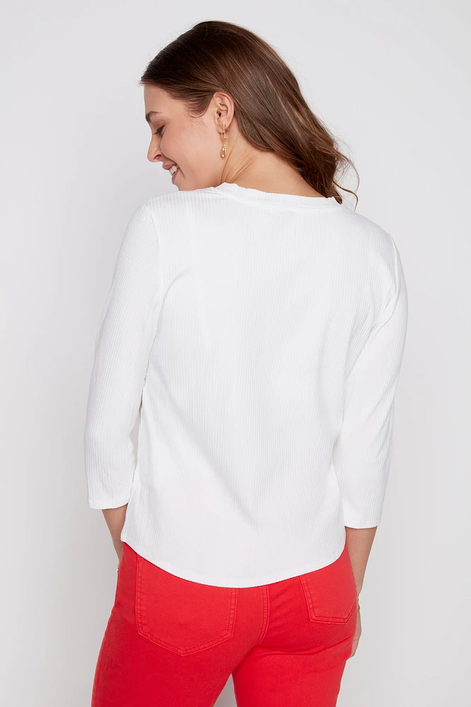 Solid rib bamboo top