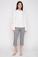 Cotton embroidery applique blouse