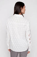 Cotton embroidery applique blouse