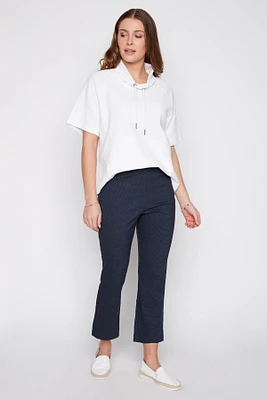 Le capri jacquard à jambe évasée