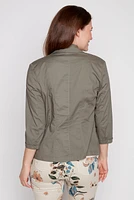 Cotton poplin blazer