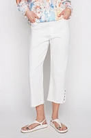 Cotton denim capri with rivets