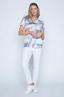 Burnout abstract print t-shirt