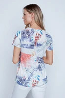Burnout abstract print t-shirt