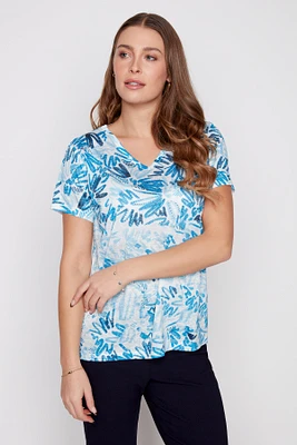 Burnout printed t-shirt