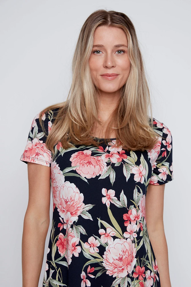 Blossom print sun dress