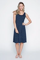 Mini dot print sun dress