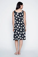 Daisy and dot print sun dress