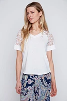 Paisley print wide leg pant