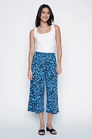 Animal print gaucho pant