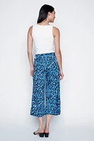 Animal print gaucho pant