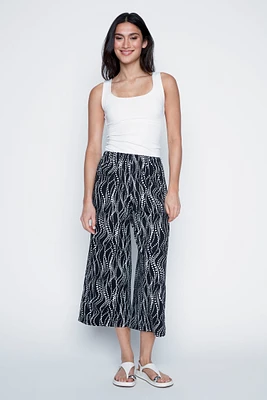 Multi dots print gaucho pant