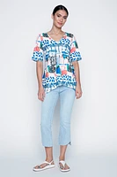 Shark bite crinkle tunic