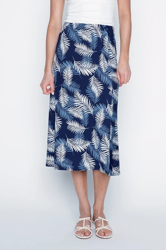 Tropical leaves pattern skirt