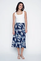 Tropical leaves pattern skirt