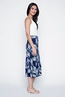 Tropical leaves pattern skirt
